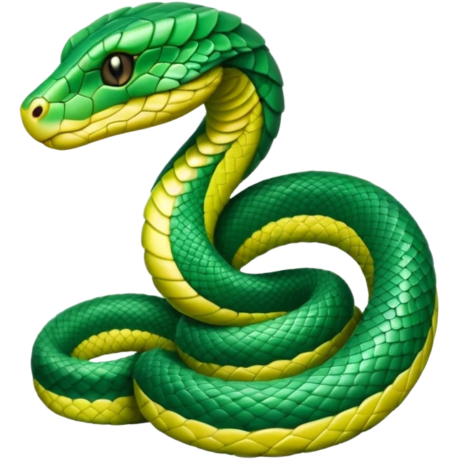 green viper cute emoji