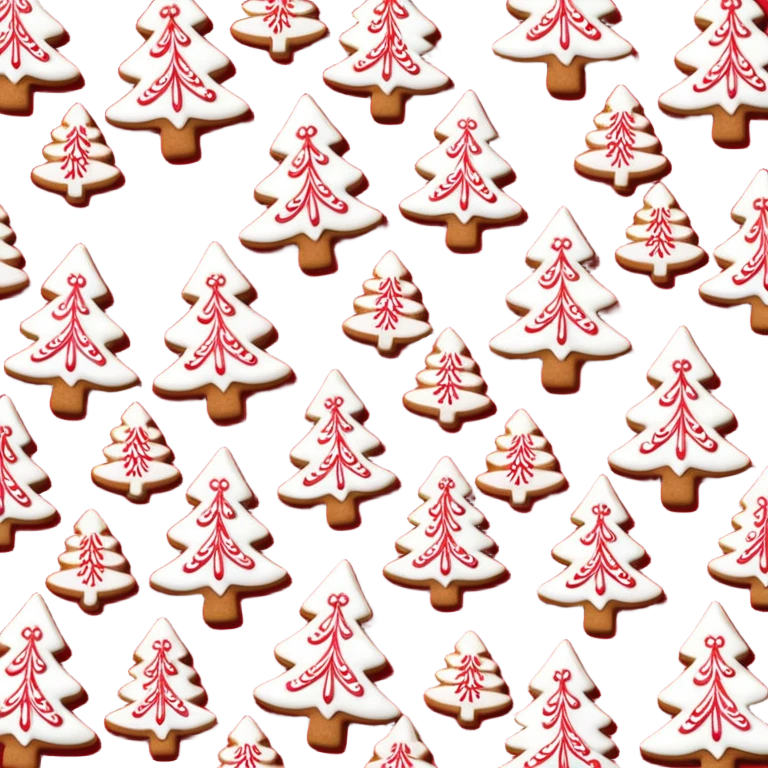 Christmas girly wallpaper with trees cookies chilling all in red colour emoji