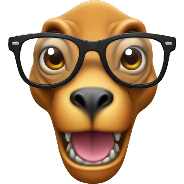 Trex with glasses emoji