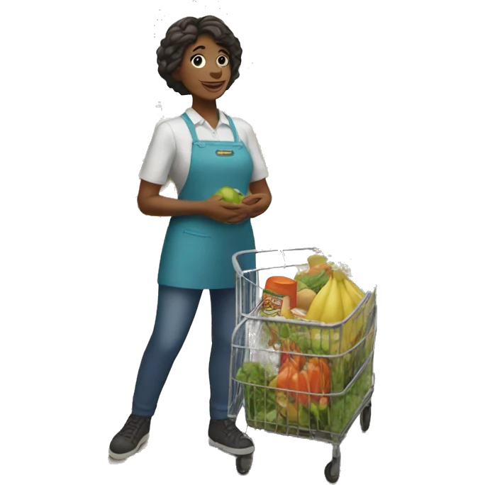 groceries woman emoji
