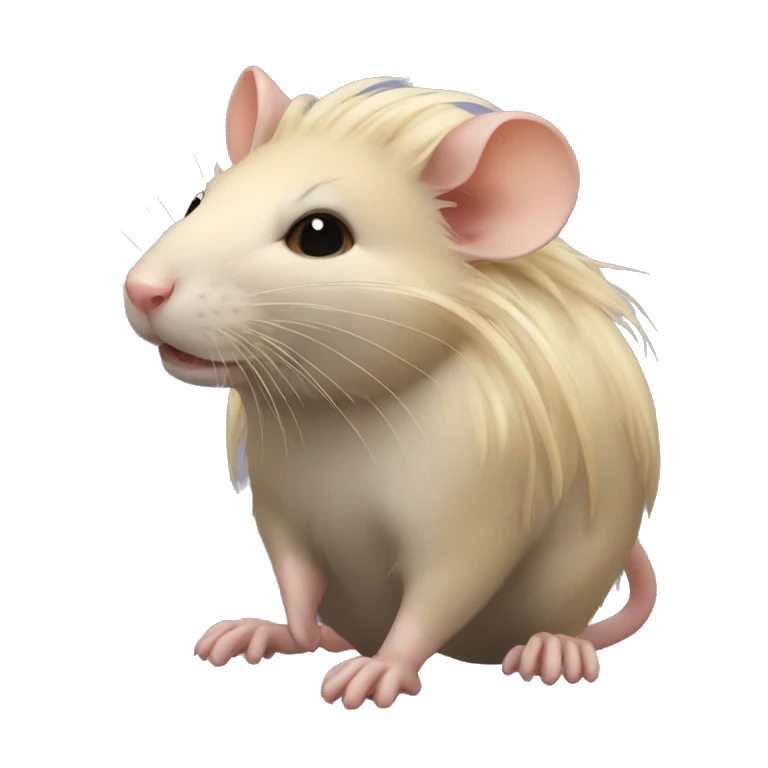 rat with long blonde hair emoji
