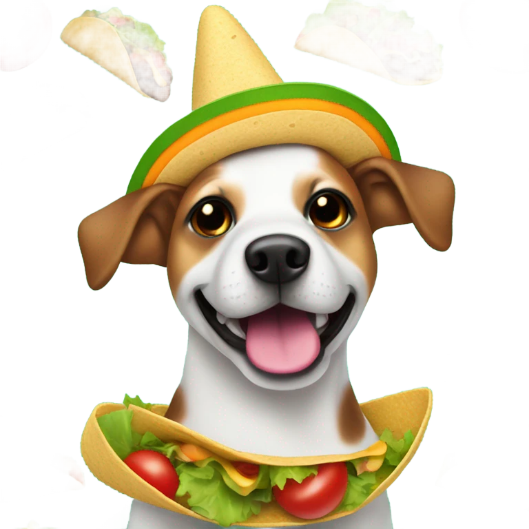 Dog in a taco hat emoji