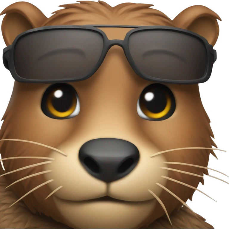 A cool beaver  emoji