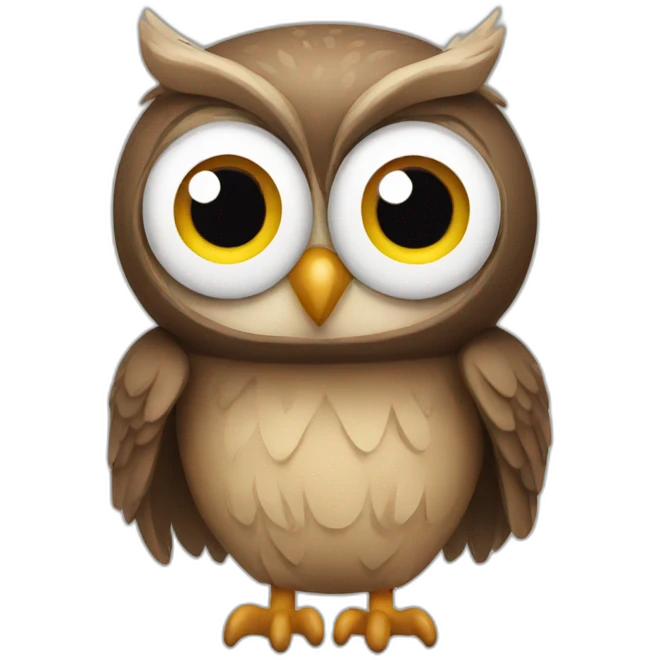 scared owl emoji