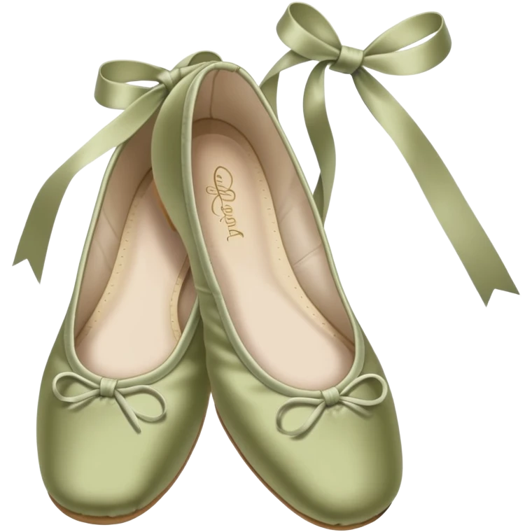 Pale olive ballet shoes emoji