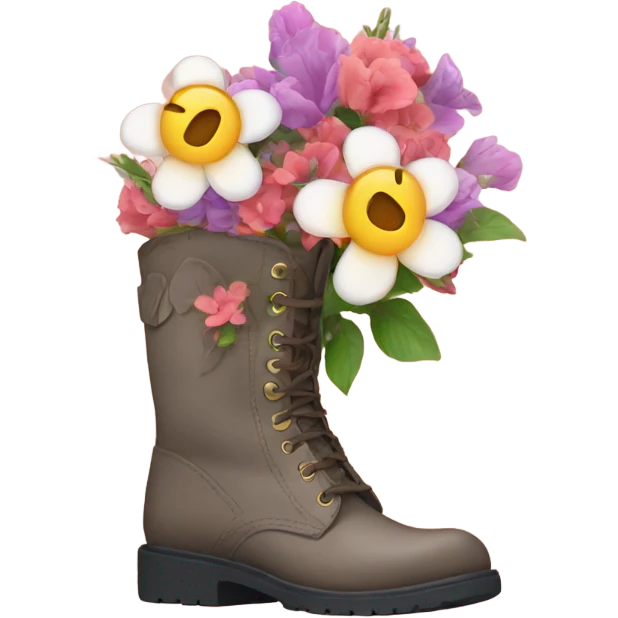 boots with flowers inside emoji