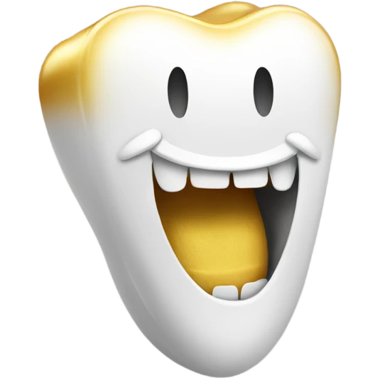 Golden tooth smiling  emoji