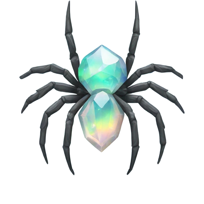 Opal crystal spider emoji