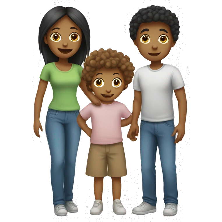 Mom, sister and brother  emoji