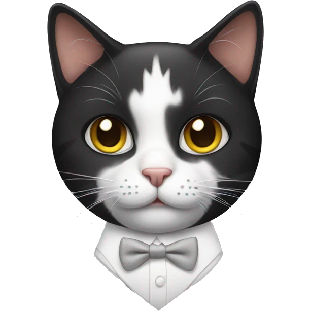 Cat with a tuxedo  emoji