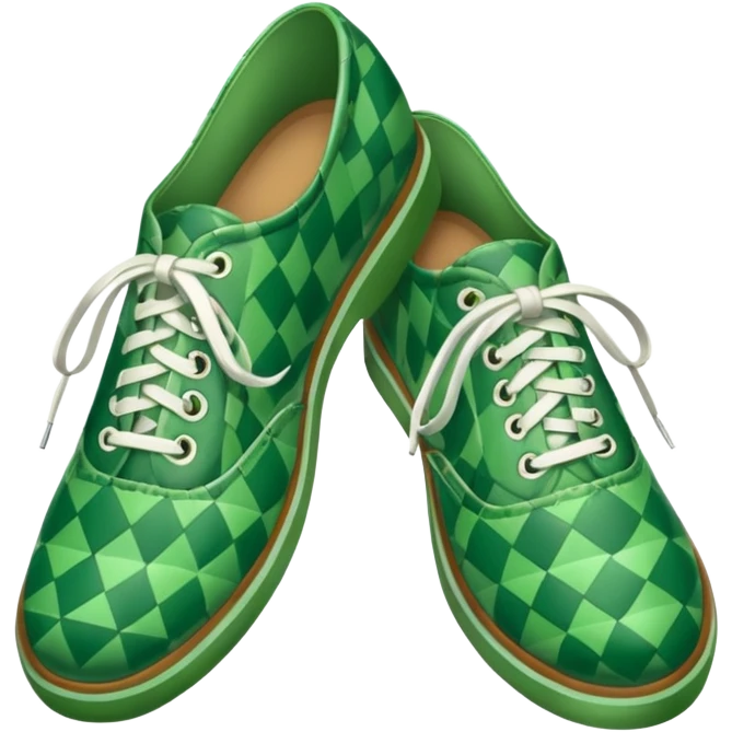 green patterned shoes  emoji