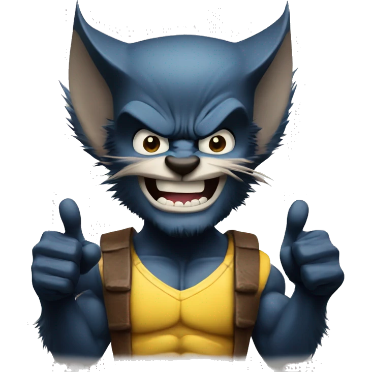 Wolverine with thumbs up emoji