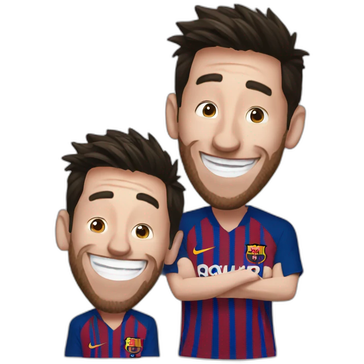 Messi laughing emoji