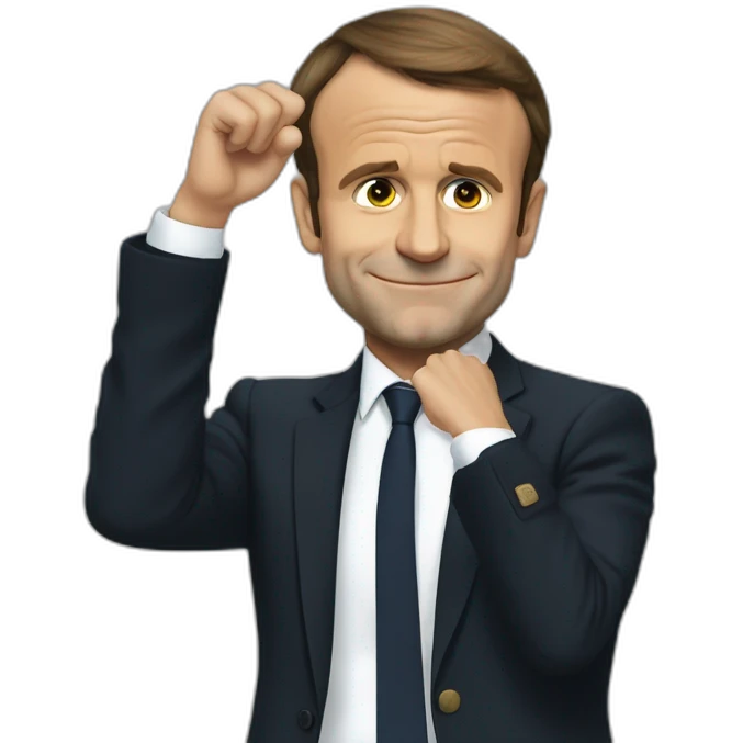 Macron qui dab emoji