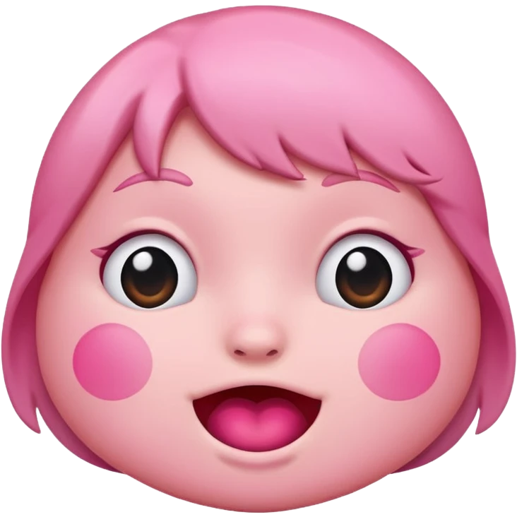 pink lol face, expressive, playful emoji