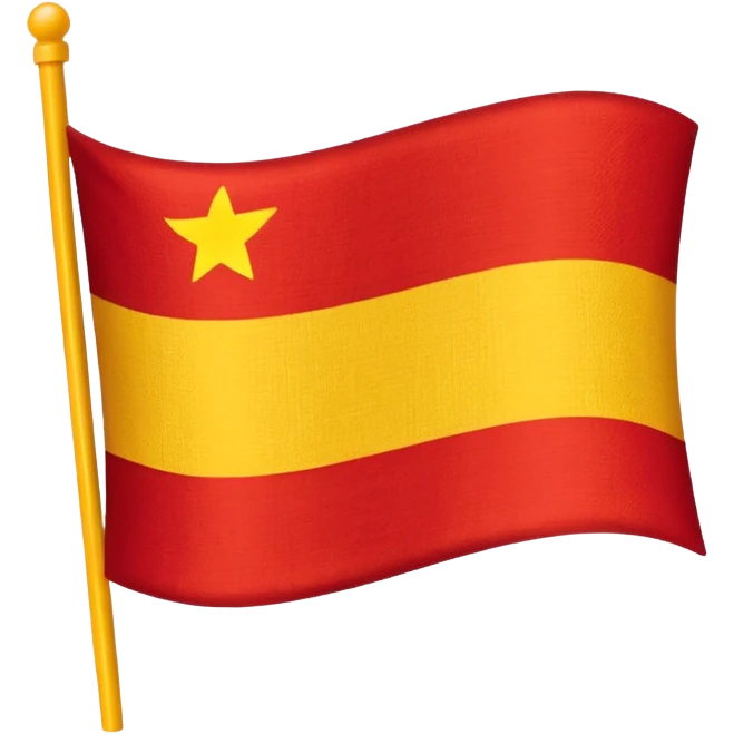 Yellow and red flag emoji