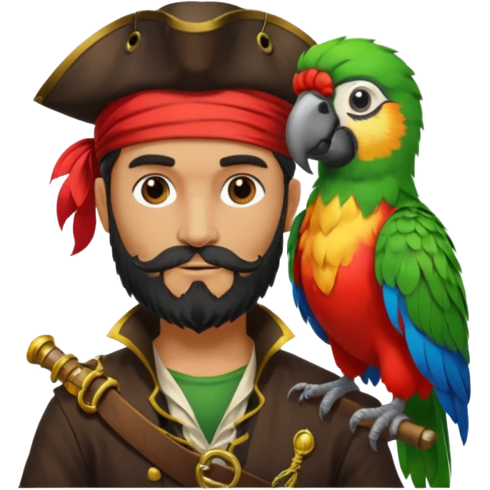 😇😈pirate and parrot emoji