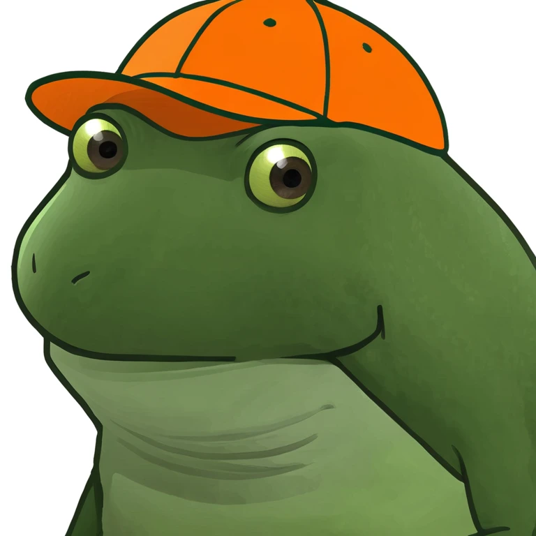 bufo with orange cap emoji