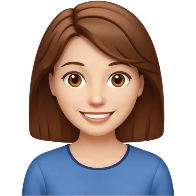 Fat brown haired white woman emoji