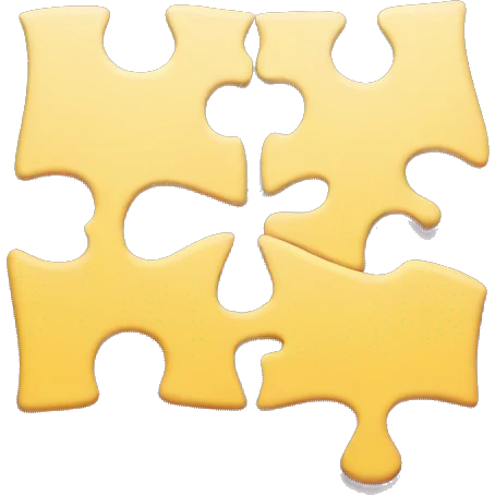 Two puzzle pieces seperated emoji
