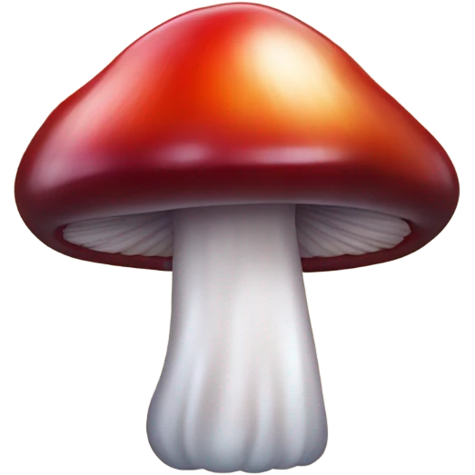 Mushroom made entirely from jello emoji