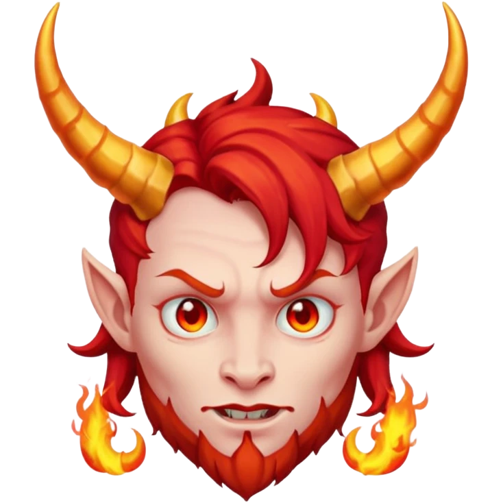 fire hair devil emoji