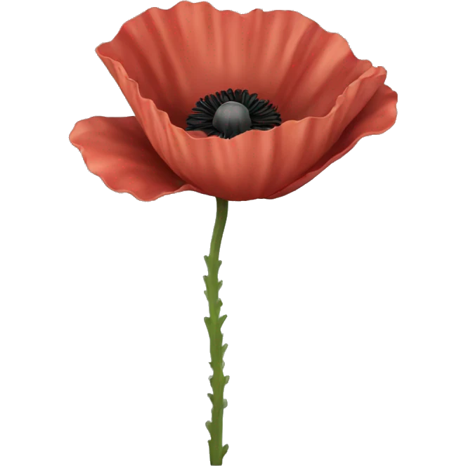 Poppy flower without stalk emoji