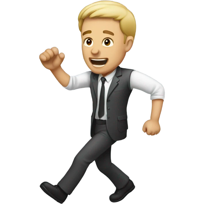 man with exiting emoji