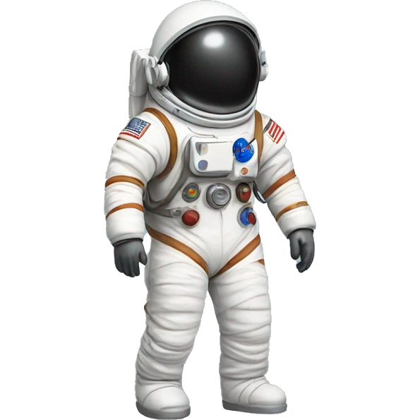 astronaut suit without head just body in fun pose emoji