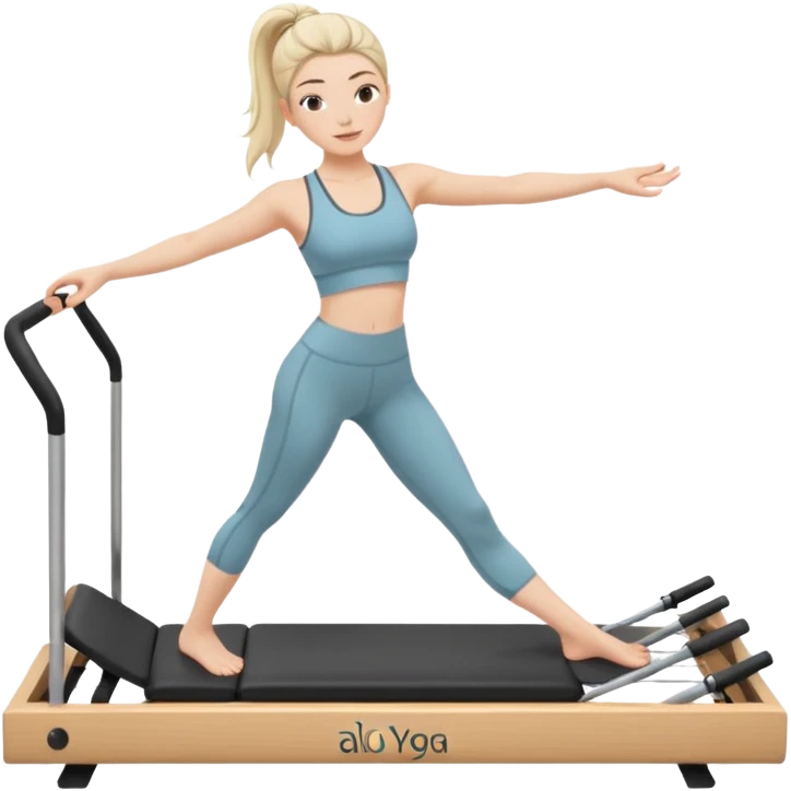 pilates reformer girl with alo clothes  emoji