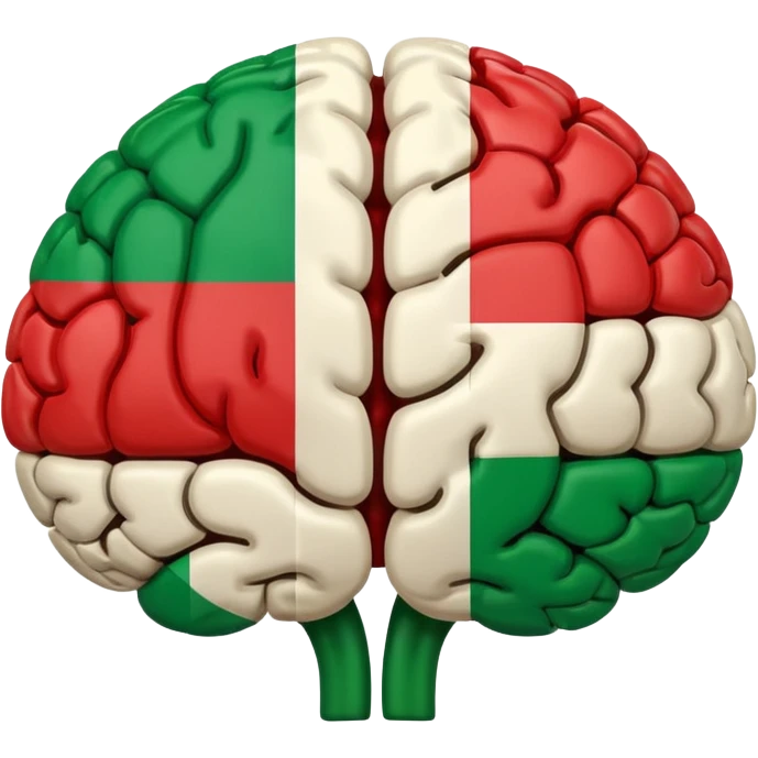 Italian brainrot with Italian flag emoji