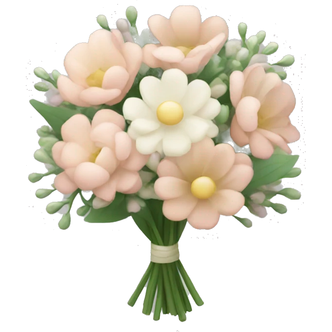A bouquet in delicate shades emoji