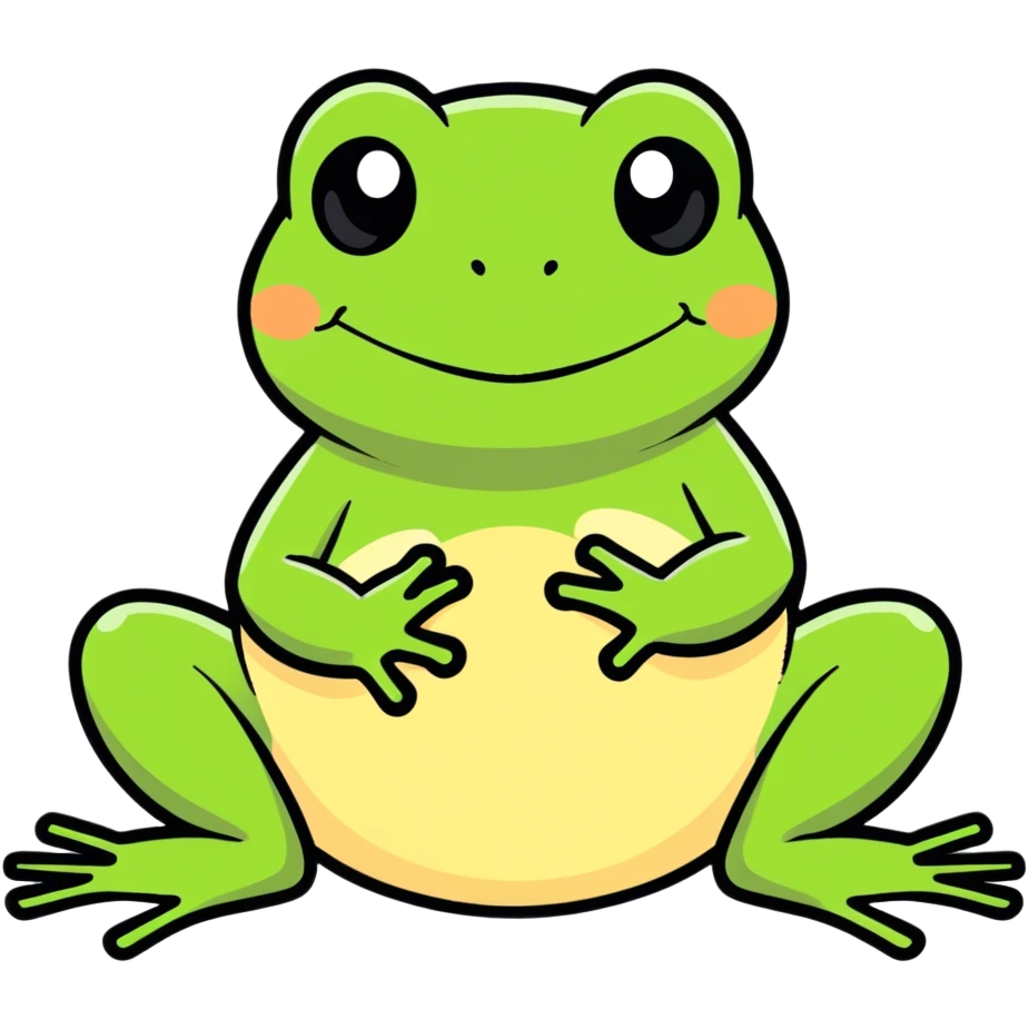 Pregnant frog emoji