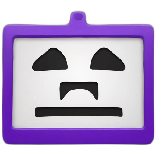 purple warning sign emoji