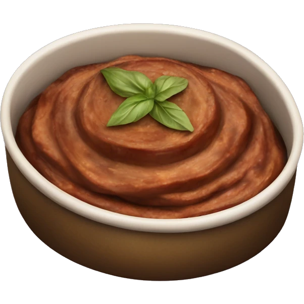 roasted eggplant spread in a dish, just the spread no person emoji