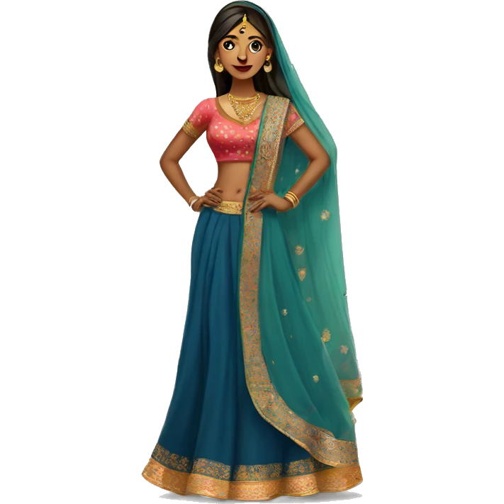 Desi girl with lehenga emoji