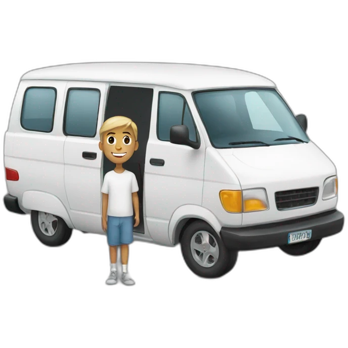 Kids in a white van emoji