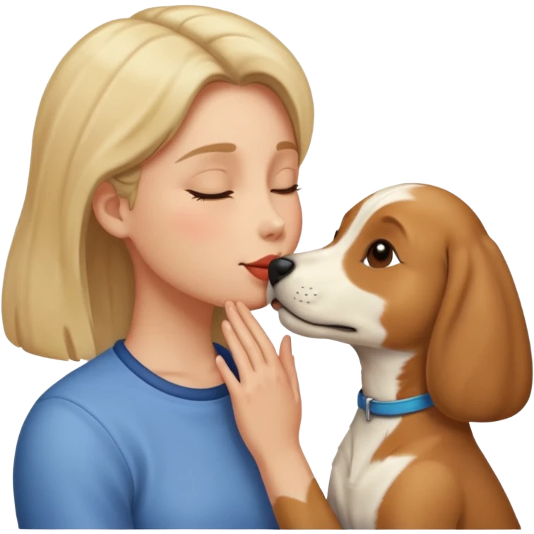 Dog kissing face emoji
