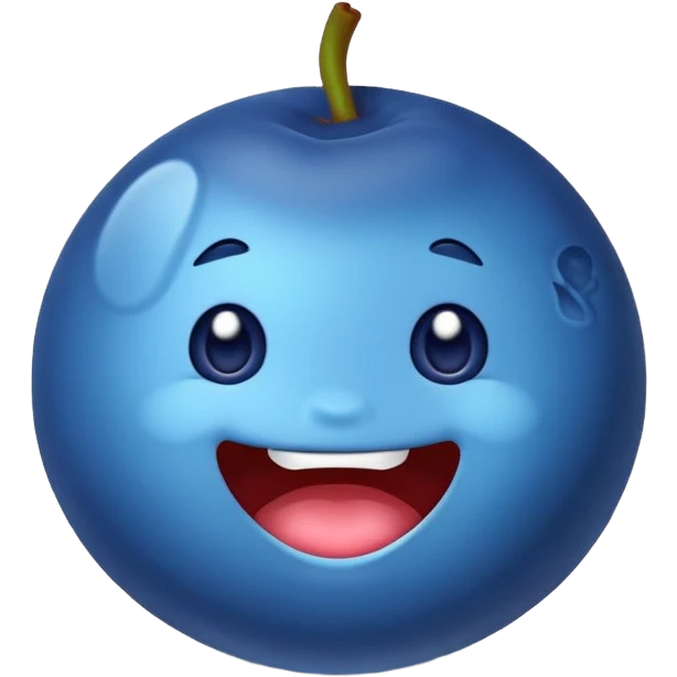 Blueberry gum emoji