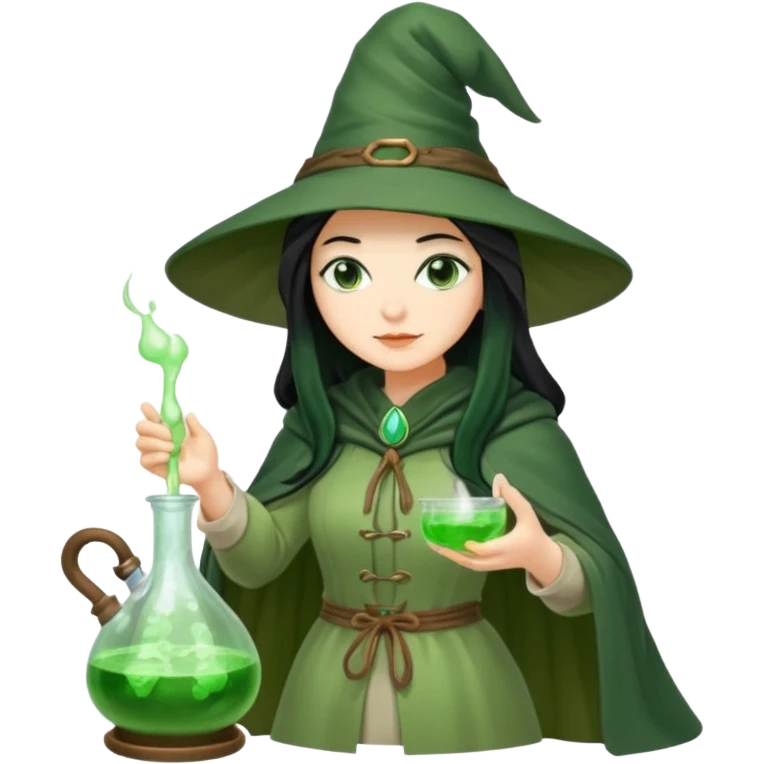 green witch cooking potion emoji