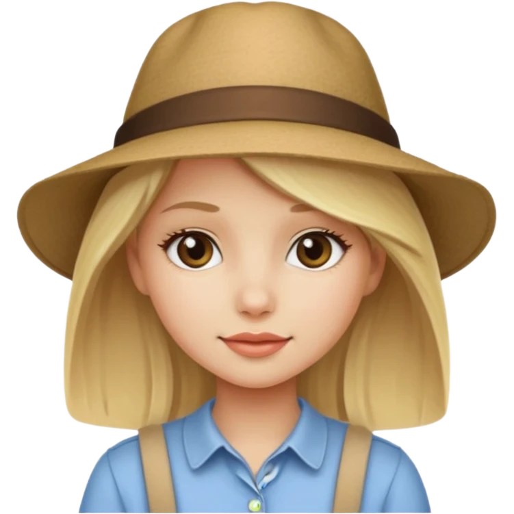 Blonde girl wearing a hat emoji