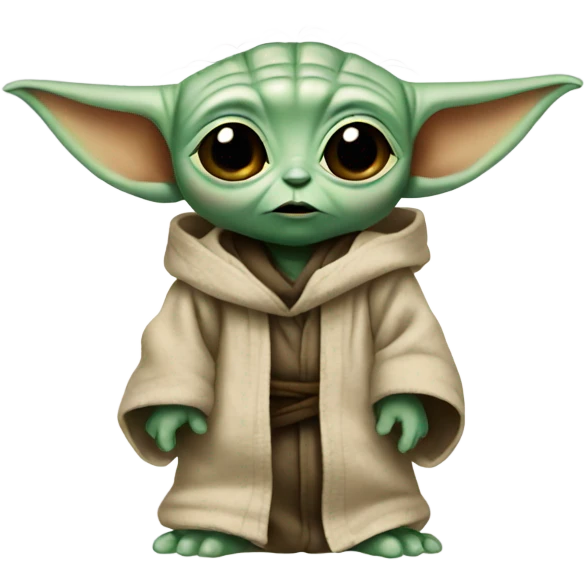 Baby yoda big eyes emoji