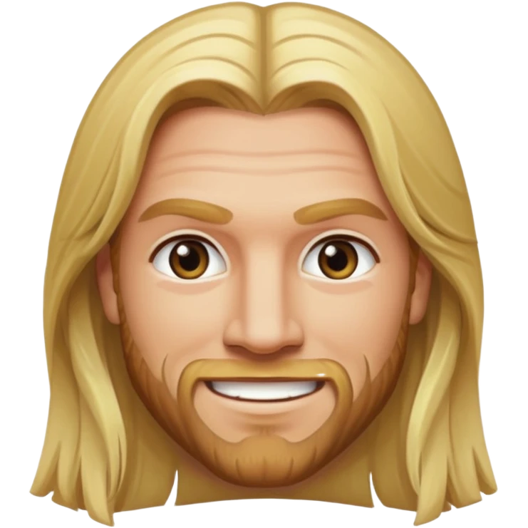 Triple H with hazel eyes, long blonde hair emoji
