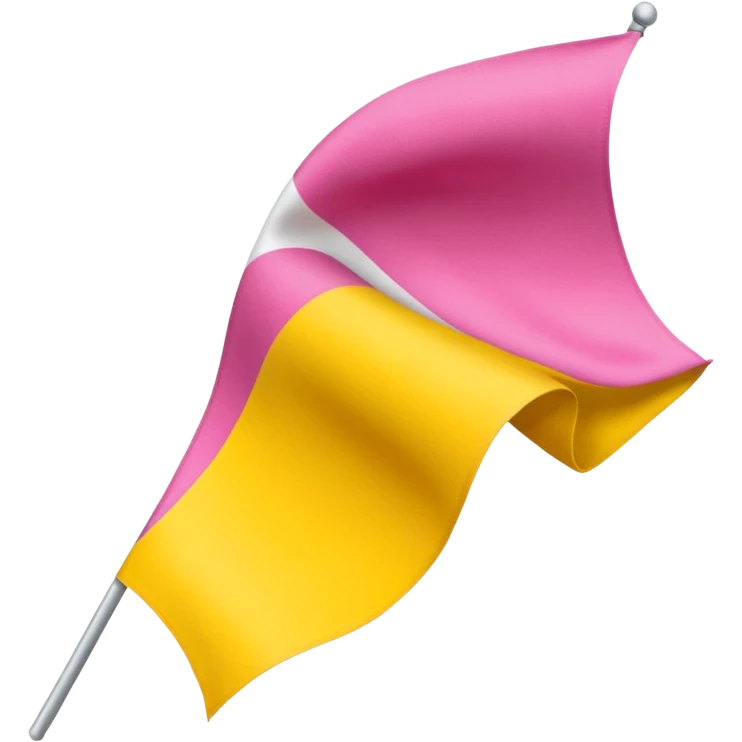 Pink, yellow, and white vertical banner emoji