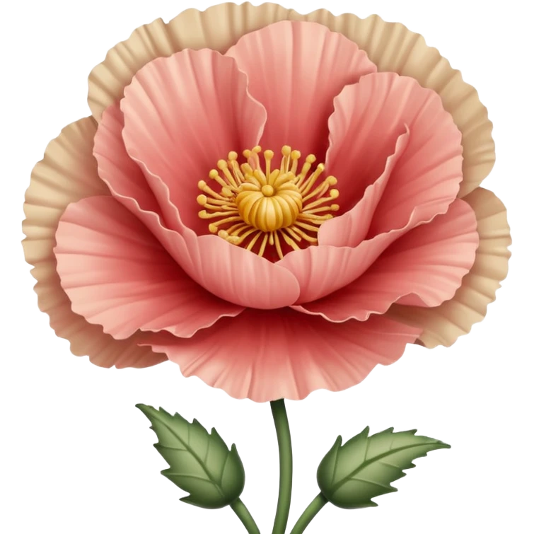 Carnation poppy beige light rose emoji