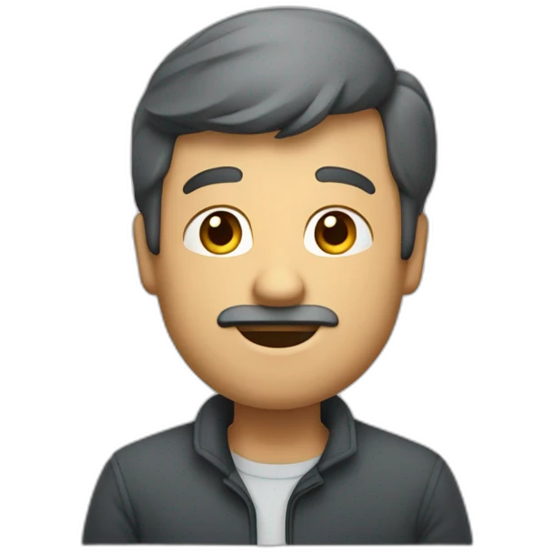 un homme qui leve le doigt du milieu emoji