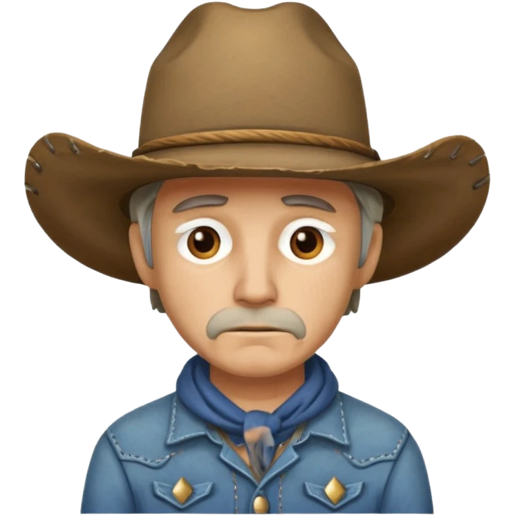 Sad cowboy emoji