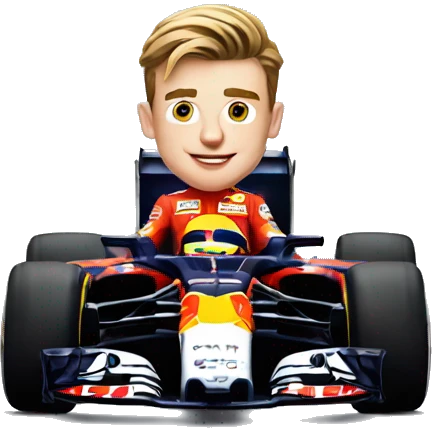 Max Verstappen  f1 driver in a car emoji