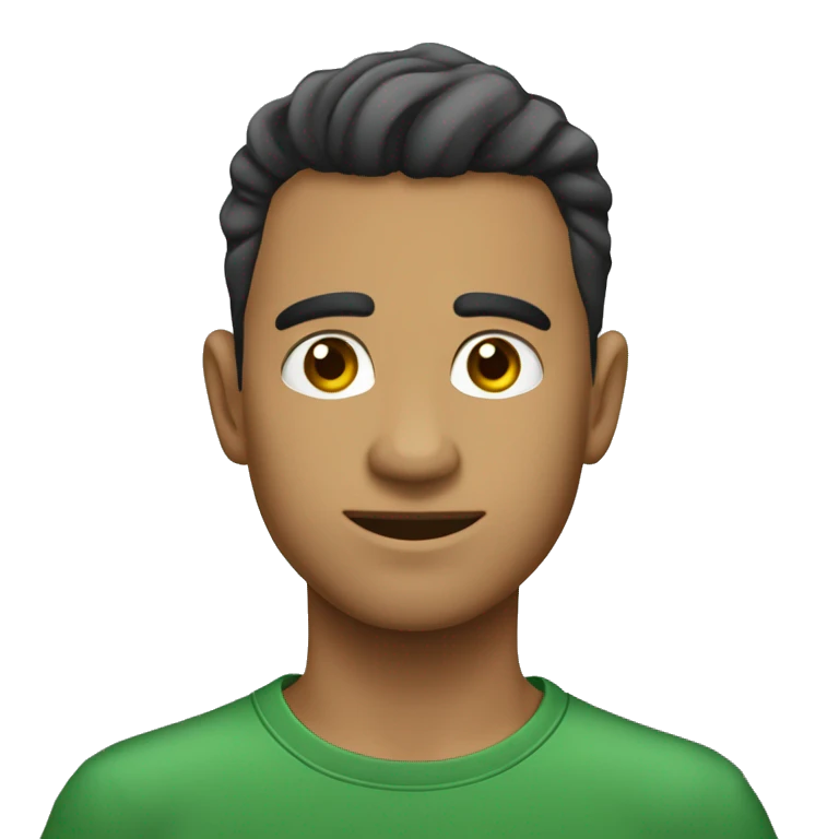 chico pelo castaño corto ojos verdes emoji