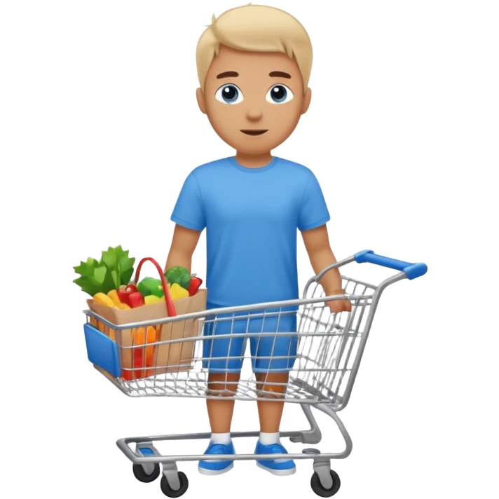man-with-a-shopping-cart-full-body emoji